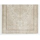 Vintage Anatolian Oushak Rug in Neutral Colors. Hand-Knotted Carpet, Woolen Floor Covering