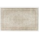 Vintage Anatolian Oushak Rug in Neutral Colors. Hand-Knotted Carpet, Woolen Floor Covering