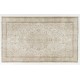 Vintage Anatolian Oushak Rug in Neutral Colors. Hand-Knotted Carpet, Woolen Floor Covering