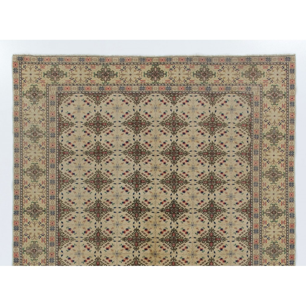 Rare Vintage Turkish Kayseri Rug with Attractive Colors, Ca 1940