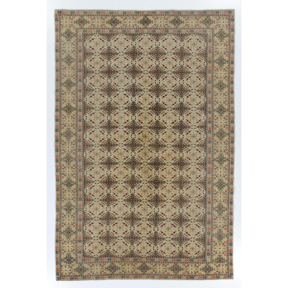 Rare Vintage Turkish Kayseri Rug with Attractive Colors, Ca 1940