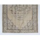 Vintage Handmade Turkish Oushak Rug in Neutral Colors