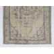 Vintage Anatolian Oushak Rug in Neutral Colors. Hand-Knotted Carpet, Woolen Floor Covering