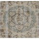 Vintage Handmade Turkish Oushak Rug in Neutral Colors