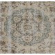 Vintage Anatolian Oushak Rug in Neutral Colors. Hand-Knotted Carpet, Woolen Floor Covering