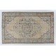 Vintage Handmade Turkish Oushak Rug in Neutral Colors
