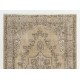 Vintage Handmade Turkish Area Rug with Medallion Design,