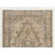 Hand-knotted Vintage Turkish Area Rug with Medallion Design