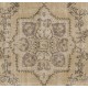 Vintage Handmade Turkish Area Rug with Medallion Design,