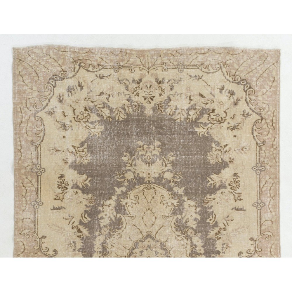 Vintage Handmade Turkish Oushak Rug