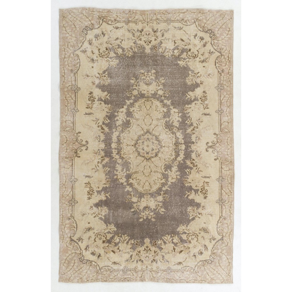 Vintage Handmade Turkish Oushak Rug