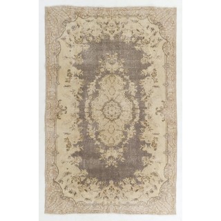 Vintage Handmade Turkish Oushak Rug
