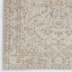 Vintage Distressed Handmade Wool Turkish Rug in Soft Neutral Colors
