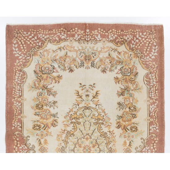 Antique Washed Hand-Knotted Vintage Anatolian Area Rug with Medallion Design. Antique Washed Hand-Knotted Vintage Anatolian Area Rug with Medallion Design.