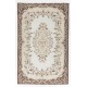 Vintage Handmade Medallion Design Turkish Oushak Rug
