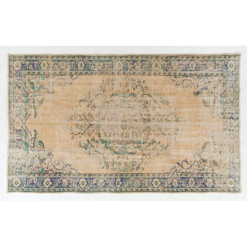 Fine Hand-Knotted Vintage Turkish Area Rug