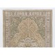 Vintage Hand-knotted Oushak Area Rug with Medallion Design