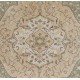 Vintage Hand-knotted Oushak Area Rug with Medallion Design