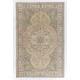 Vintage Hand-knotted Oushak Area Rug with Medallion Design