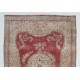 Vintage European Rug in Red, Beige and Brown Colors