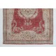 Vintage European Rug in Red, Beige and Brown Colors