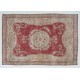 Vintage European Rug in Red, Beige and Brown Colors