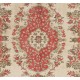 Vintage Hand-Knotted Anatolian Area Rug with Floral Medallion Design