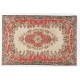 Vintage Hand-Knotted Anatolian Area Rug with Floral Medallion Design