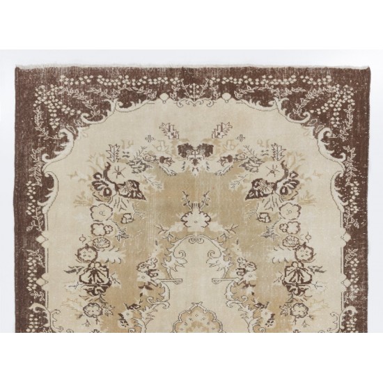 Garden Design Eastern Rug. Made of Natural Beige, Brown and Sand color Wool Garden Design Eastern Rug. Made of Natural Beige, Brown and Sand color Wool