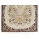 Handmade Garden Design Eastern Rug. Made of Natural Beige, Brown and Sand color Wool