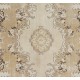 Handmade Garden Design Eastern Rug. Made of Natural Beige, Brown and Sand color Wool