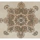 Vintage Hand Knotted Turkish Oushak Area Rug in Soft Earthy Colors