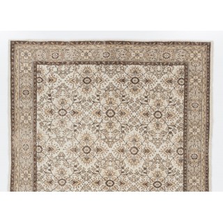 Vintage Hand-knotted Floral Turkish Wool Area Rug for Rustic, Country & Farmhouse Decor Vintage Hand-knotted Floral Turkish Wool Area Rug for Rustic, Country & Farmhouse Decor