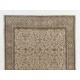 Vintage Hand-Knotted Turkish Large Rug with Floral Design