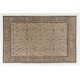 Vintage Hand-Knotted Turkish Large Rug with Floral Design