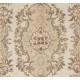 Handmade Oushak Turkish Rug, Vintage Medallion Design Carpet