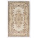 Handmade Oushak Turkish Rug, Vintage Medallion Design Carpet