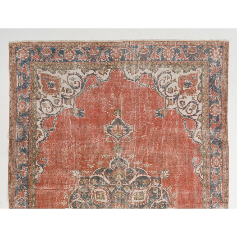 Vintage Handmade Turkish Oushak Rug