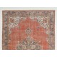 Vintage Hand Knotted Turkish Oushak Rug