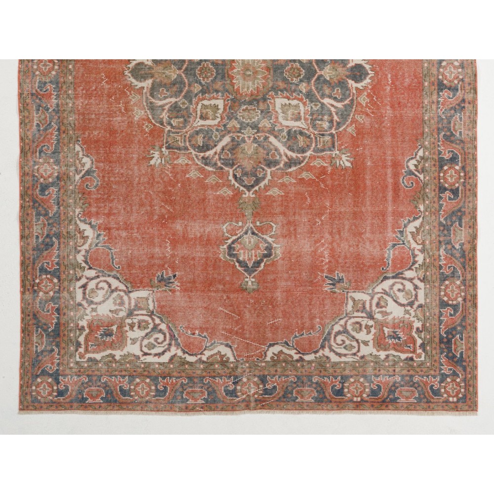 Vintage Handmade Turkish Oushak Rug