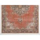 Vintage Hand Knotted Turkish Oushak Rug