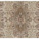 One of a Kind Vintage Anatolian Oushak Rug. Hand-Knotted Wool Carpet