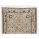 Hand Knotted Vintage Medallion Design Anatolian Rug in Neutral Colors