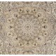 Hand Knotted Vintage Medallion Design Anatolian Rug in Neutral Colors