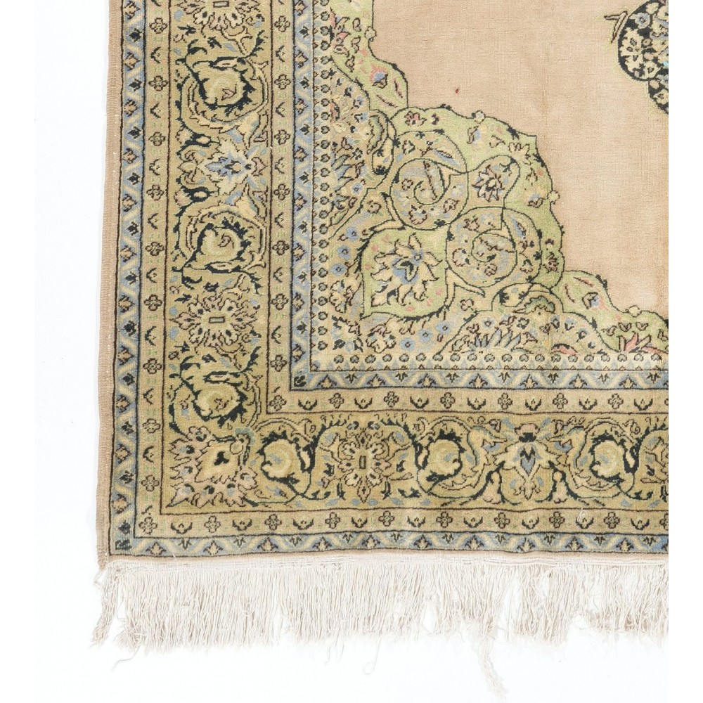 Vintage Hand-knotted Turkish Ladik Rug,Soft Wool Pile, Great Condition