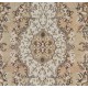 Hand-Knotted Vintage Garden Design Anatolian Rug