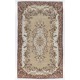 Hand-Knotted Vintage Garden Design Anatolian Rug