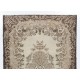 Vintage Garden Design Traditional Handmade Wool Rug from Turkey