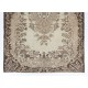 Vintage Garden Design Traditional Handmade Wool Rug from Turkey