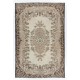 Vintage Garden Design Traditional Handmade Wool Rug from Turkey